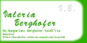 valeria berghofer business card